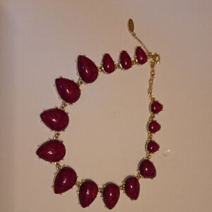 Elegant Red Teardrop Necklace
